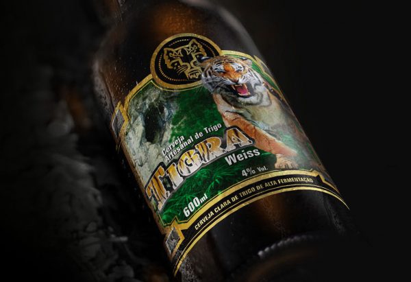 Rótulo Cerveja Tigra B13 comunicação