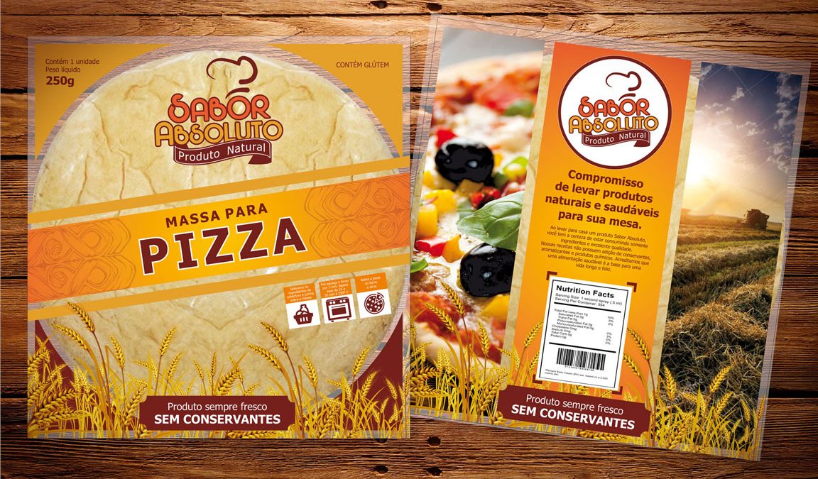 Criação de embalagem plástica para alimento pão pizza bolo