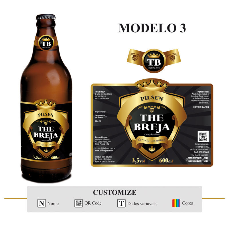 Criação e Design de Rótulo e Foto e Fotografia de Garrafa de Cerveja