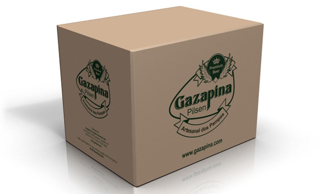 Embalagem, caixa de papelão para transporte Gazapina
