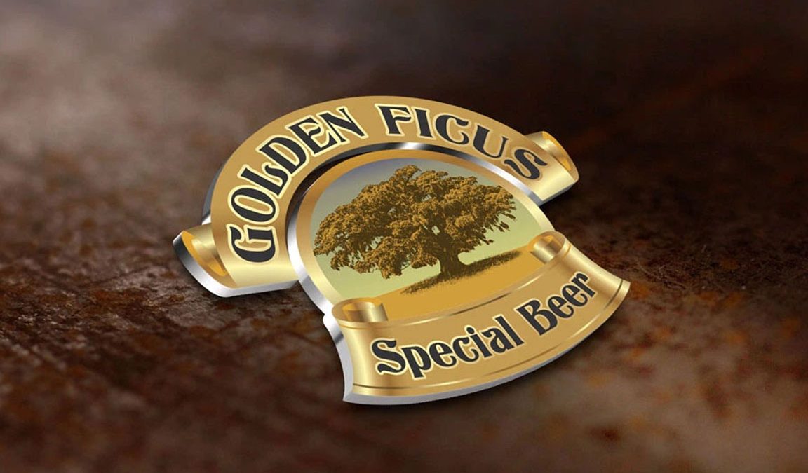 Logotipo, criação de nomes e logotipos para cervejas artesanais, golden ficus, branding