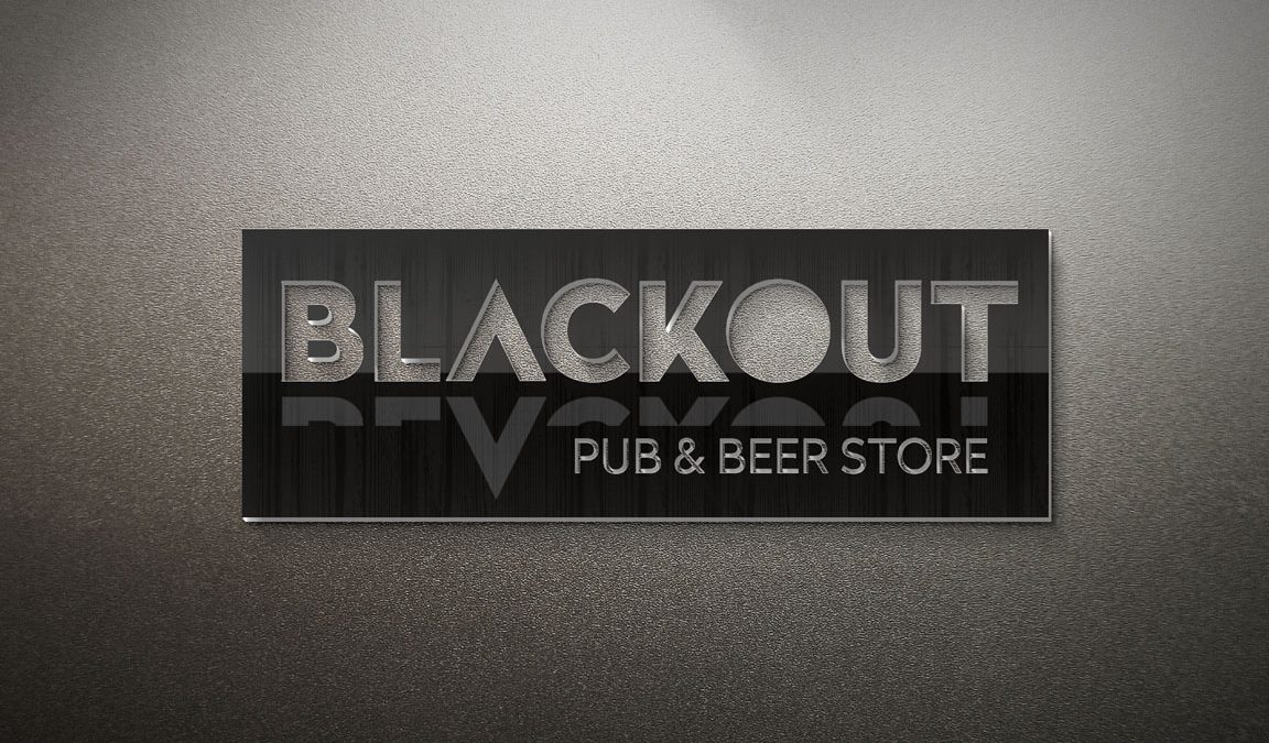 Logotipo, criação de logotipo, Blackout Pub & Beer Store