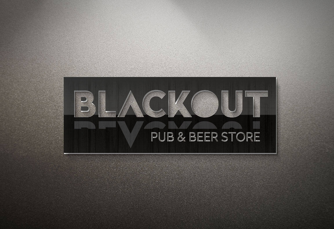 Logotipo, criação de logotipo, Blackout Pub & Beer Store