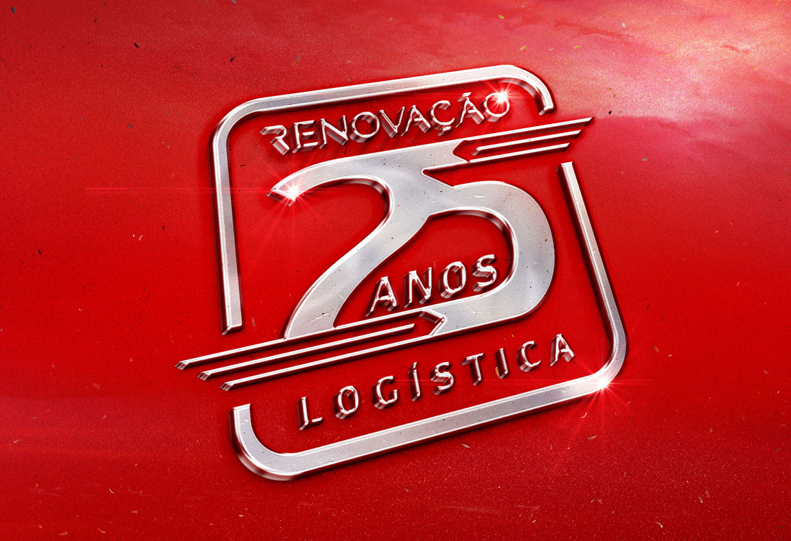 Selo 25 anos Renovação Logística,, Logotipo, criação de logotipo, design de marcas, branding, identidade visual